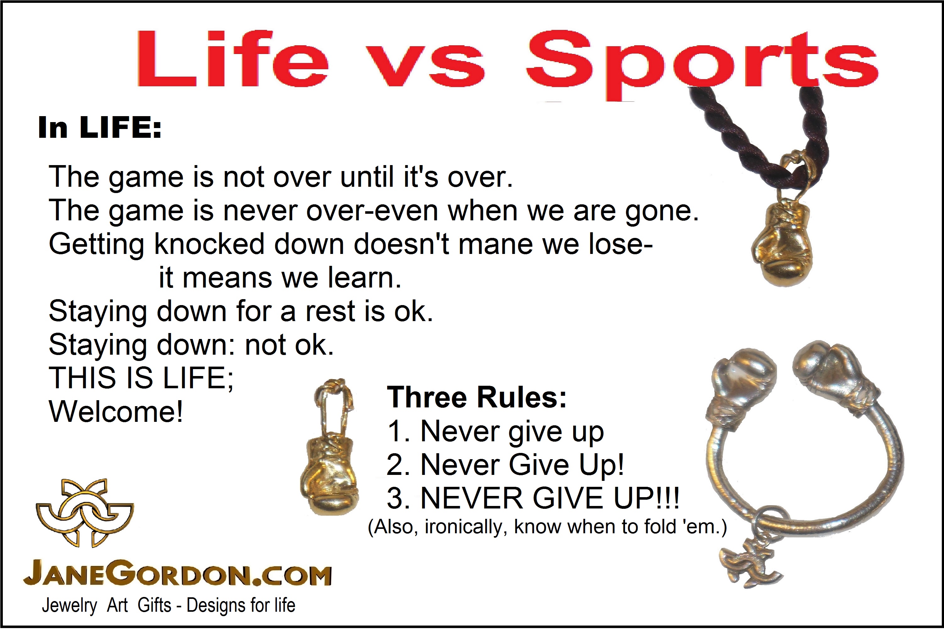 Love vs. Sports- Boxing and life- Jane Gordon jewelry