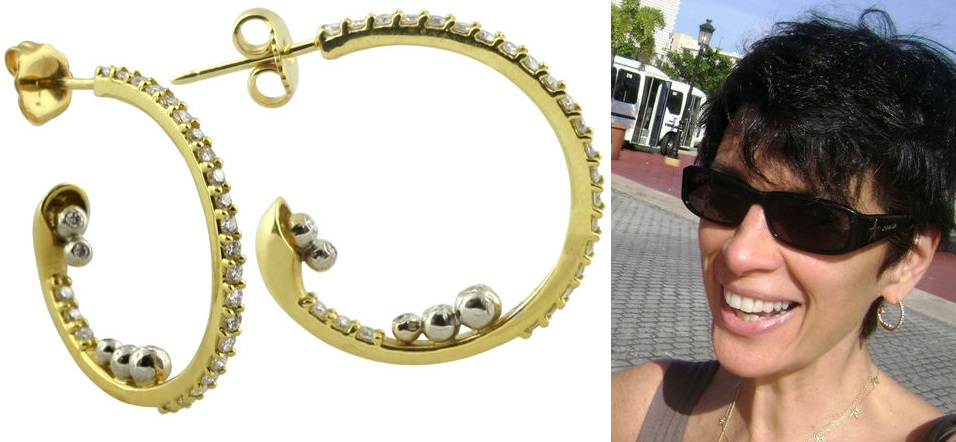 Abundance Hoop Earrings-Gold Diamonds-Jane Gordon Jewelry