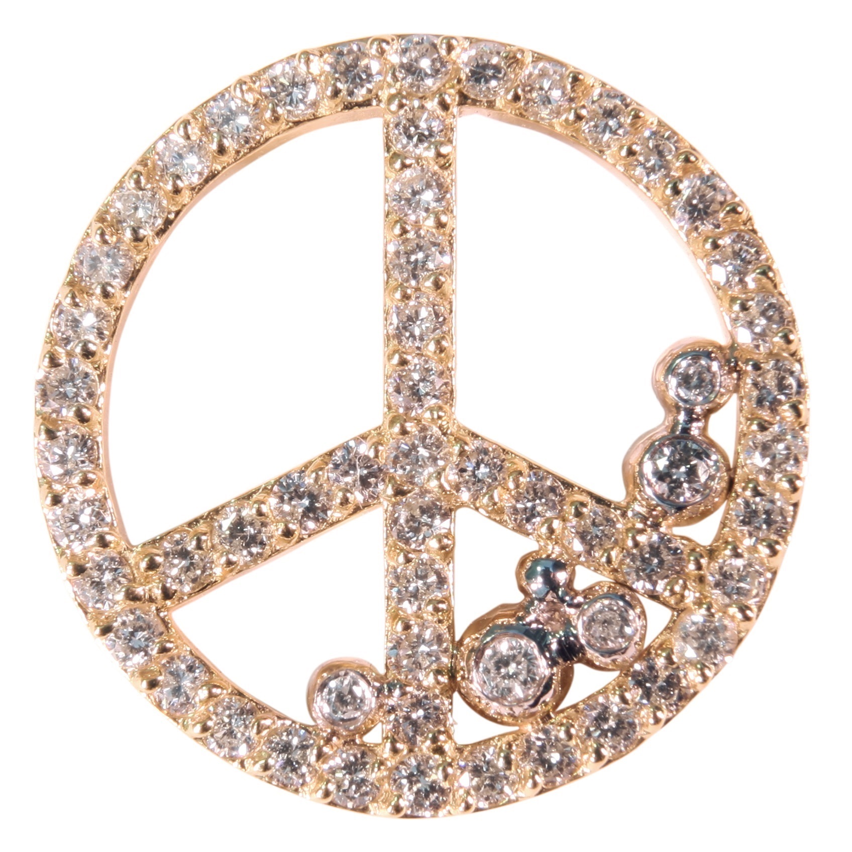 Diamond Abundance Peace Pendant-18K gold-Jane A Gordon-Jane Gordon Jewelry