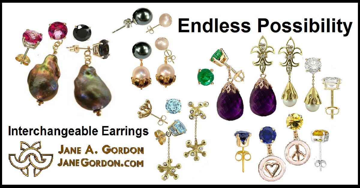 Interchangeable earrings-Jane Gordon Jewelry