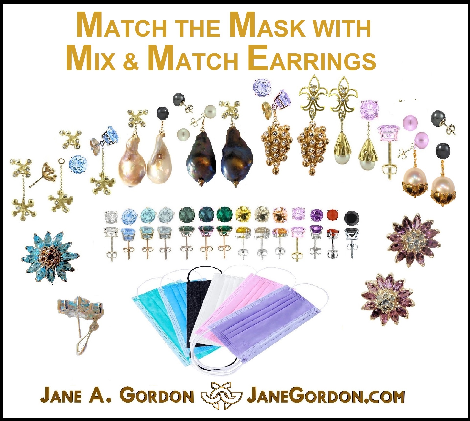 Match the Mask with Interchangeable Earrings