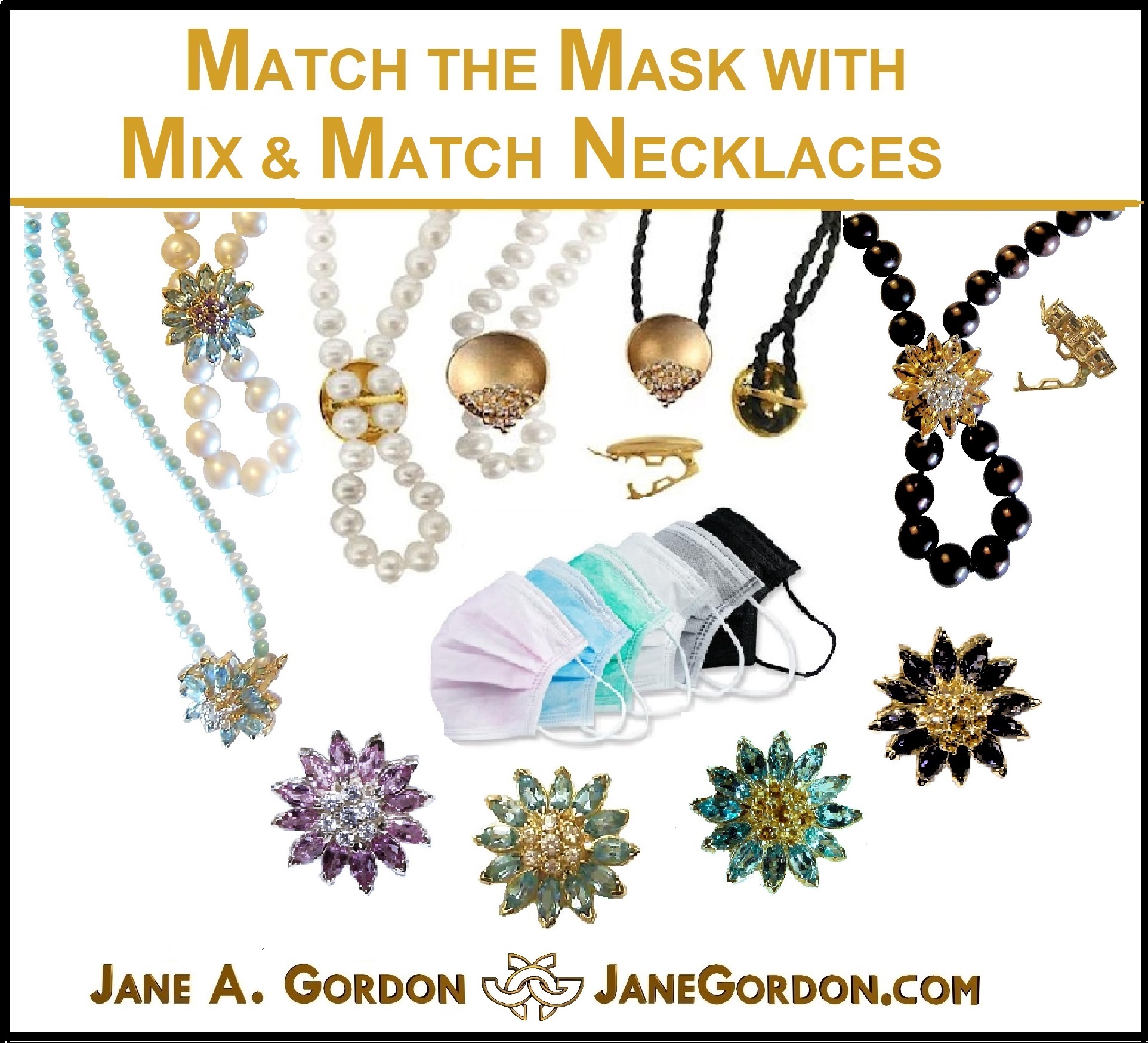 Match the Mask with Interchangeable Necklaces