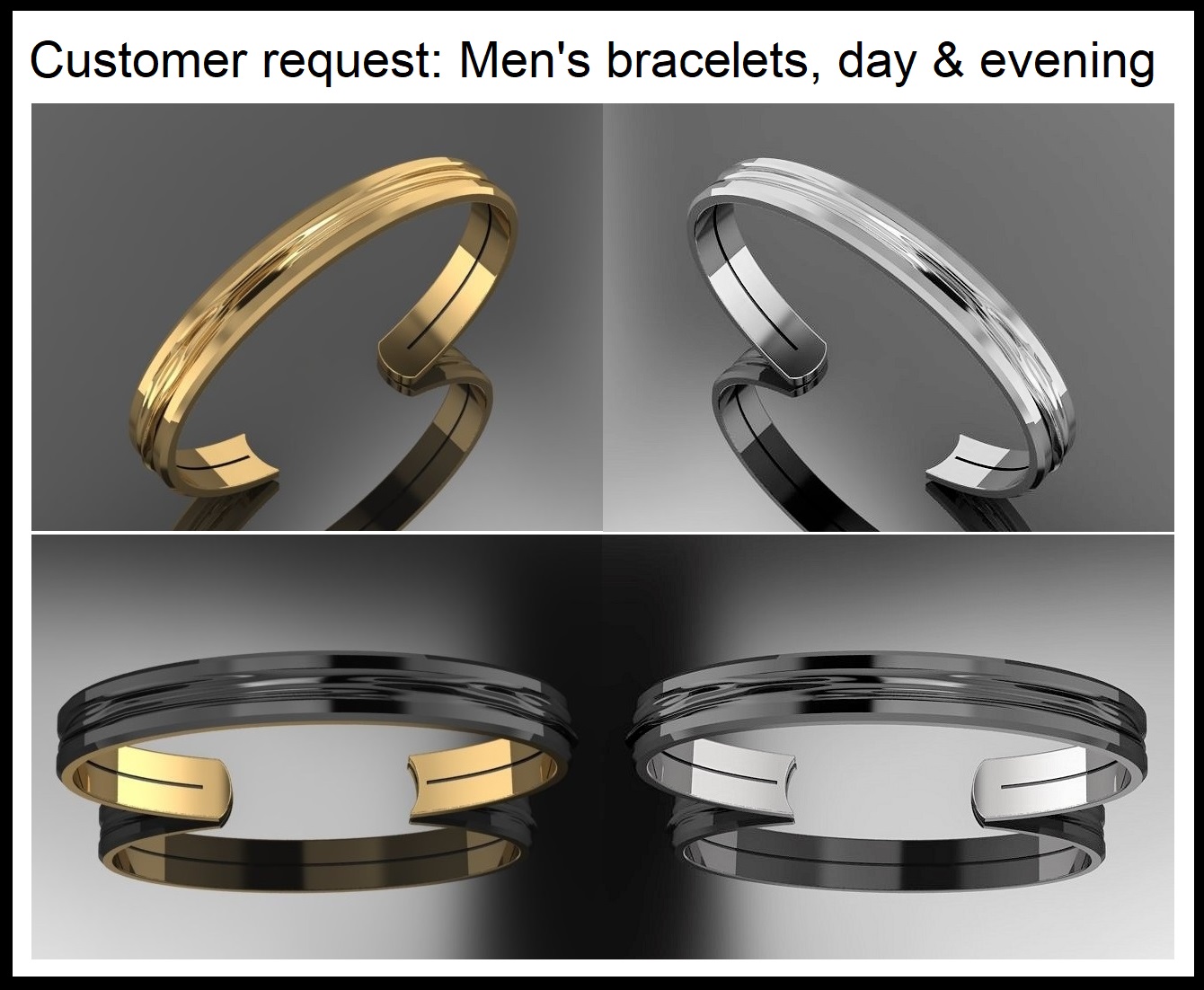 Men's Bracelets Day & Evening Versions-Jane Gordon Jewelry