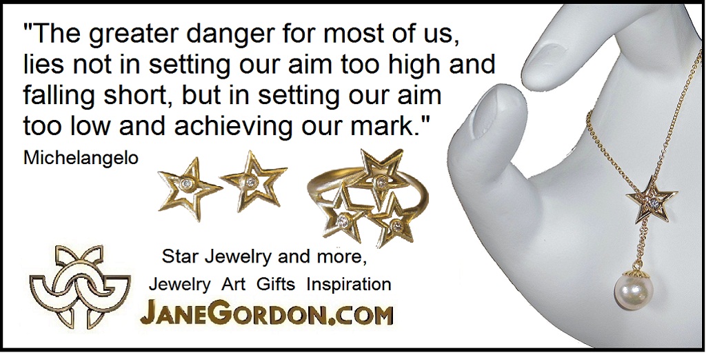 Star Ring Necklace Earrings: Jane A Gordon Jewelry